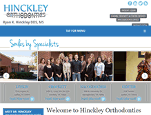 Tablet Screenshot of hinckleyortho.com